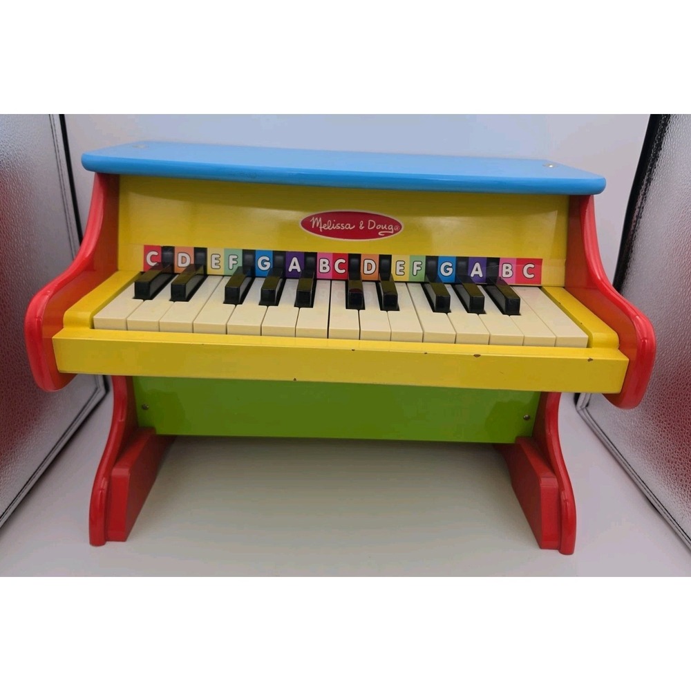 Melissa & Doug Learn-To-Play Piano For Kids Colorful Miniature Keyboard Toy 15"
